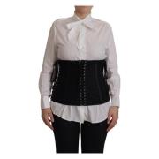 Zwarte Corset Top met Verstelbare Trekkoordsluiting Dolce & Gabbana , ...