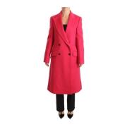 Roze Double Breasted Trenchcoat Jas Dolce & Gabbana , Pink , Dames