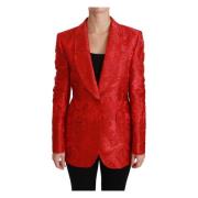 Floral Angel Blazer Coat Jacket Dolce & Gabbana , Red , Dames
