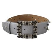 Glamour Leren Riem Dolce & Gabbana , Gray , Dames