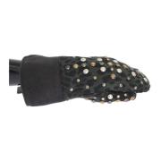 Casual Pols Herenhandschoenen met Studs Dolce & Gabbana , Gray , Heren