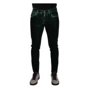 Prachtige Groene Skinny Denim Jeans Dolce & Gabbana , Black , Dames
