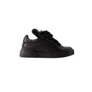 Leather sneakers Dolce & Gabbana , Black , Dames