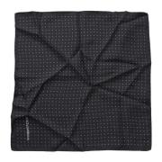 Zijden Polka Dot Zakdoek Sjaal Dolce & Gabbana , Black , Heren