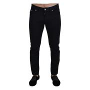 Zwarte Skinny Denim Jeans Dolce & Gabbana , Black , Heren