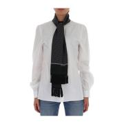 Stijlvolle Sjaal Detail Shirt Dolce & Gabbana , White , Dames