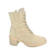 Nubuck Enkellaarsje 4cm Hak Gabor , Beige , Dames