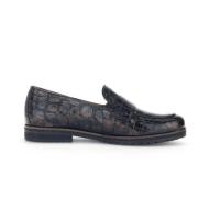 Bruine lakloafer met Easy Walking comfort Gabor , Brown , Dames