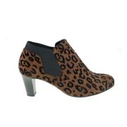 Trendy Leopard Print Enkellaars Gabor , Brown , Dames