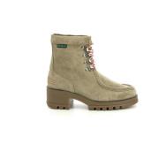 Lace-up Boots Kickers , Beige , Dames