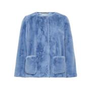 Fur-effect Jacket Marella , Blue , Dames