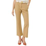 Cropped Trousers Marella , Brown , Dames