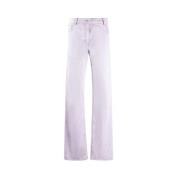 Rechte Jeans met Contraststiksels en Geborduurd Logo Nina Ricci , Pink...