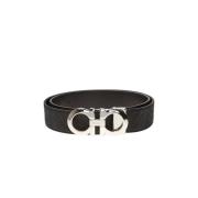 Riem met Gancini-motief Salvatore Ferragamo , Black , Heren