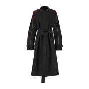 Zwart Trenchcoat met Ritsdetail Salvatore Ferragamo , Black , Dames