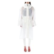 Luxe Ongevoerde Organza Trench Ss23 Salvatore Ferragamo , White , Dame...