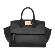 Studio Soft Tas, Zwart Salvatore Ferragamo , Black , Dames