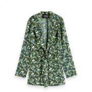 Blazer met print en tailleband Scotch & Soda , Green , Dames