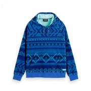 Velours Geribbelde Katoenen Sweatshirt Scotch & Soda , Blue , Heren