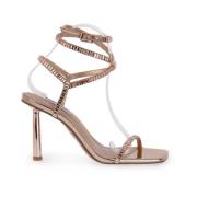 Rose Gouden Hoge Hak Sandalen Steve Madden , Pink , Dames