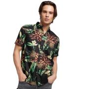 Retro Hawaiian Short Sleeve Shirt Superdry , Black , Heren