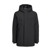 Zwarte Parka Jas voor Heren Jack & Jones , Black , Heren