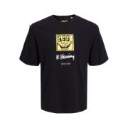 Klassiek T-Shirt Jack & Jones , Black , Heren