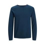 Round-neck Knitwear Jack & Jones , Blue , Heren