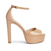 Glamoureuze DiscoPlatform Sandaal Stuart Weitzman , Beige , Dames