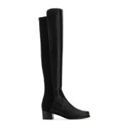 Zwarte stoffen en nappa Reserve laarzen Stuart Weitzman , Black , Dame...