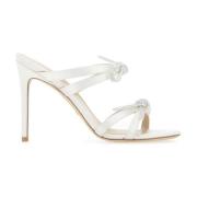 Witte Satijnen SW Bow Muiltjes Stuart Weitzman , White , Dames