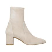 Beige Suède Leren Enkellaarzen Stuart Weitzman , Beige , Dames