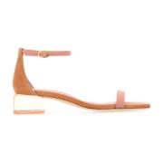 Perzik Suede Lucite NudistCurve Sandalen Stuart Weitzman , Orange , Da...