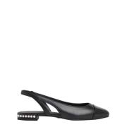 Crystal Slingback Ballet Stuart Weitzman , Black , Dames