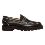 Zwarte leren studsloafer - Maat 36 Stuart Weitzman , Black , Dames