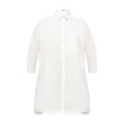 Oversized Katoenen Overhemd Jil Sander , White , Dames