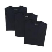 Blauwe Logo-Patch T-Shirt Set Jil Sander , Black , Heren