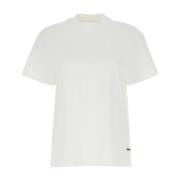 Wit katoenen T-shirt set Jil Sander , White , Dames