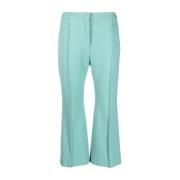 Helder Blauwe Broek met Halfhoge Taille Jil Sander , Blue , Dames