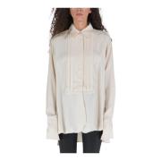 Upgrade je garderobe met deze blouse met zachte snit Jil Sander , Beig...