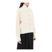 Bomberjack met geborduurd monogram Jil Sander , White , Dames