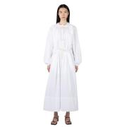 Luxe Koordjurk Jil Sander , White , Dames