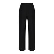 Plooivoorpantalon Jil Sander , Black , Dames