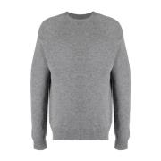 Naadloze Ronde Hals Pullover Jil Sander , Gray , Heren