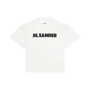 Logo T-Shirt van Zwaar Katoen Jil Sander , White , Heren