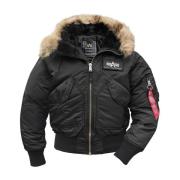 45p jasje met capuchon Alpha Industries , Black , Heren