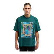 Oversized T-shirt met korte mouwen Carlo Colucci , Green , Heren