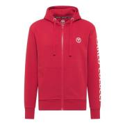 Unieke Zip-through Sweatshirt voor Heren Carlo Colucci , Red , Heren