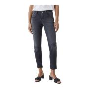 Donkergrijze Skinny Jeans - Gemaakt in Italië met Comfortabele Stretch...