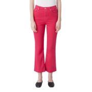 Fuchsia High-Waisted Flared Jeans Closed , Pink , Dames